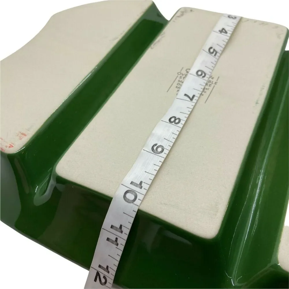 Sur La Table Green Three Section Dishwasher Safe Baking Dish Platter Snack Tray